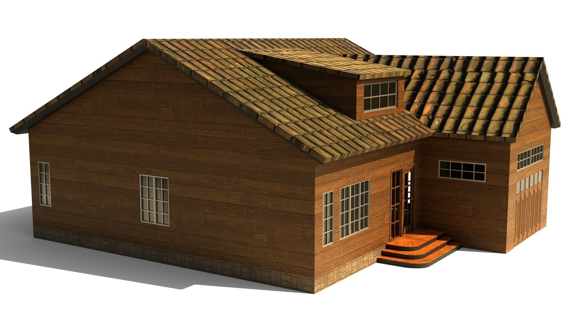 European House A09 Low-poly 3D model_1