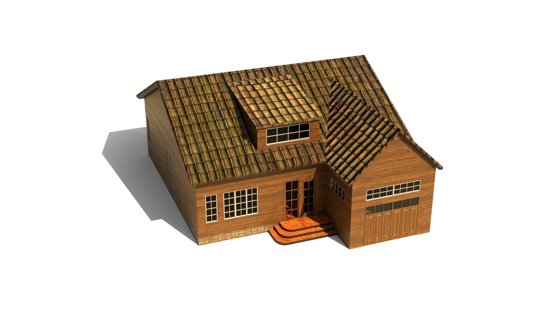 European House A09 Low-poly 3D model_4