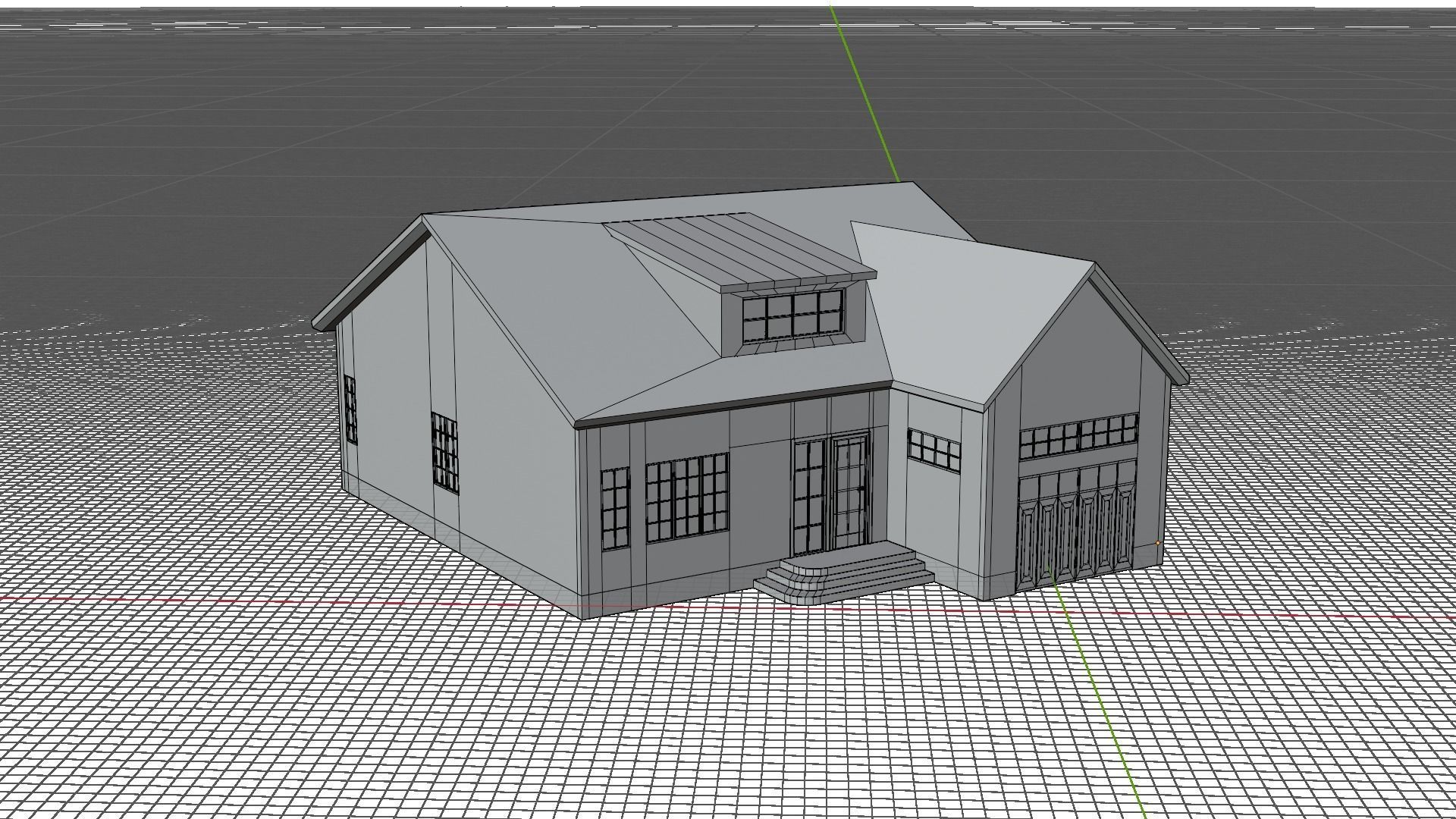 European House A09 Low-poly 3D model_7