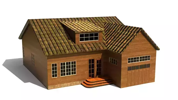 European House A09 Low-poly 3D model European House A09 Low-poly 3D model