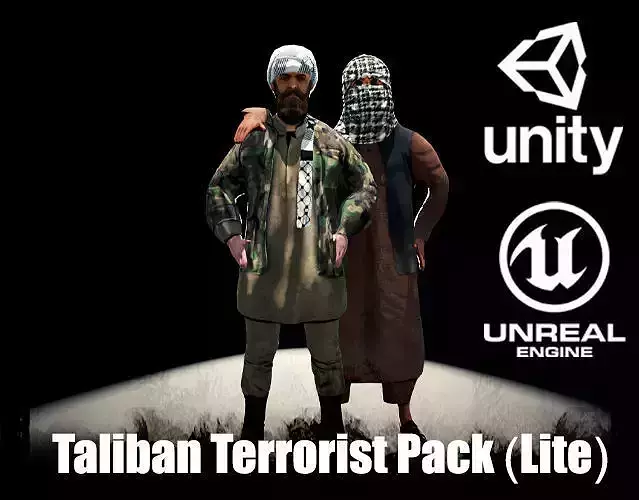 Terrorist Pack Lite - Low Poly Low-poly 3D model