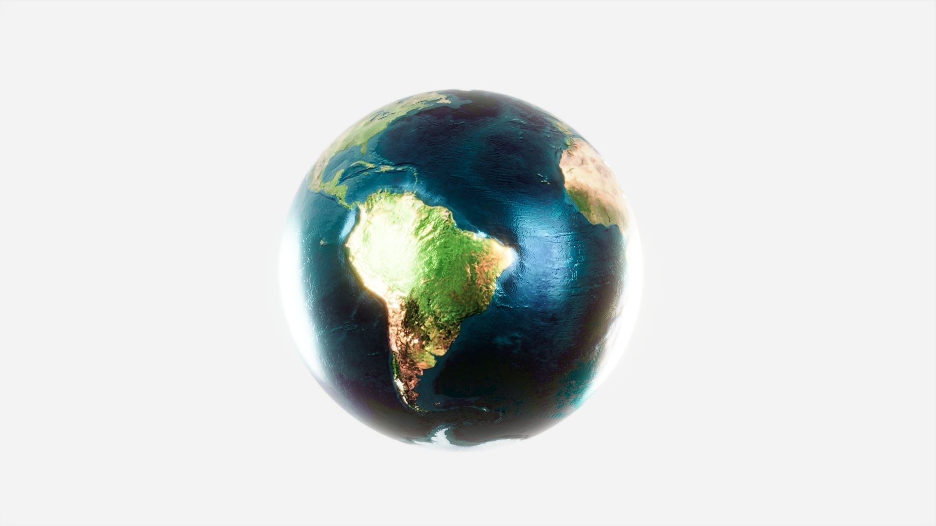 Realistic Planet Earth Low-poly 3D model_5
