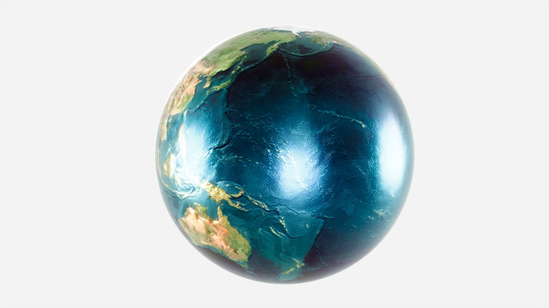 Realistic Planet Earth Low-poly 3D model_4