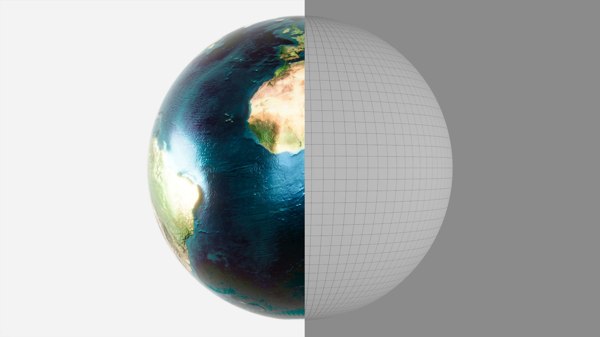 Realistic Planet Earth Low-poly 3D model_6