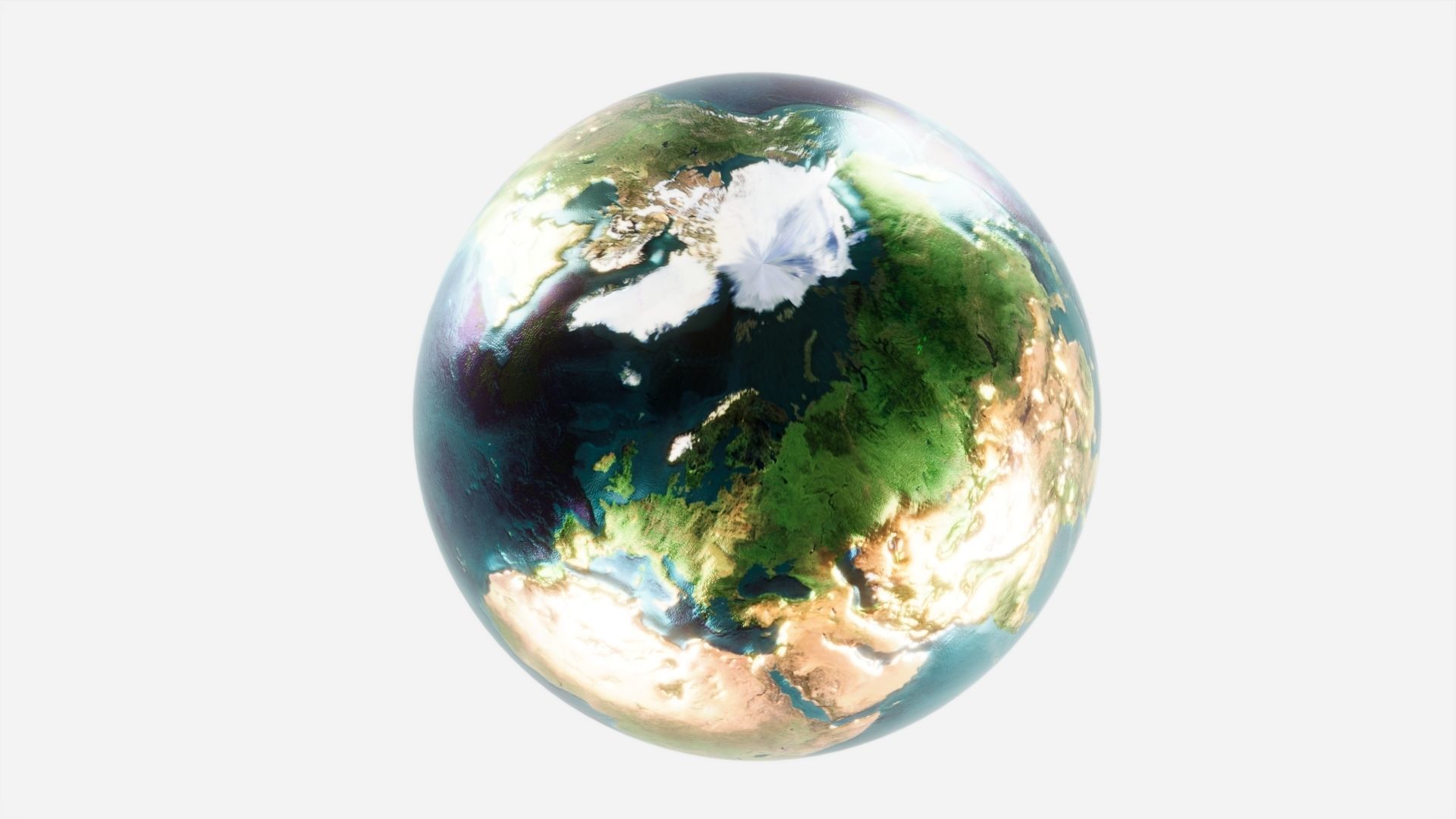 Realistic Planet Earth Low-poly 3D model_3