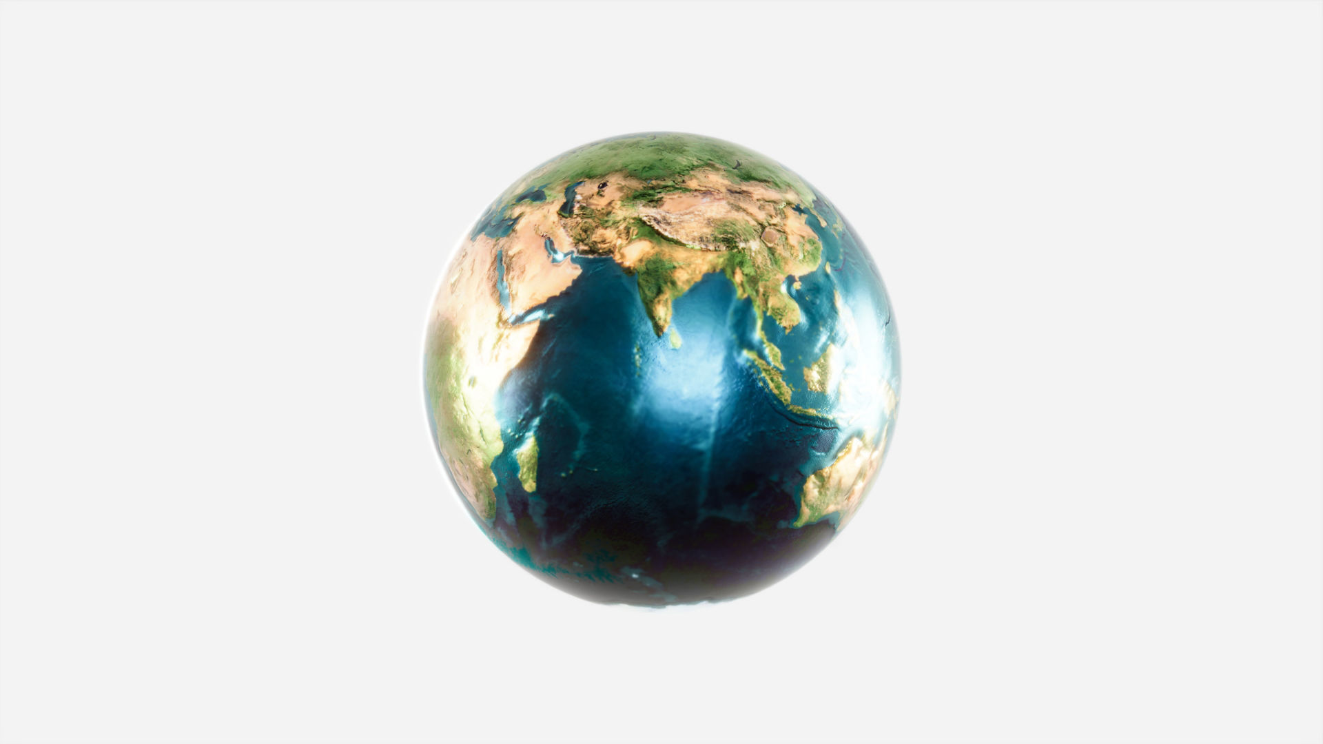 Realistic Planet Earth Low-poly 3D model_1