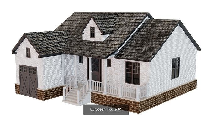 European House  3D Model Pack 5