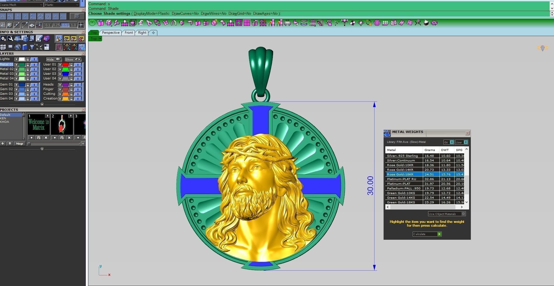 Jesus Head pendant 3D print model_7