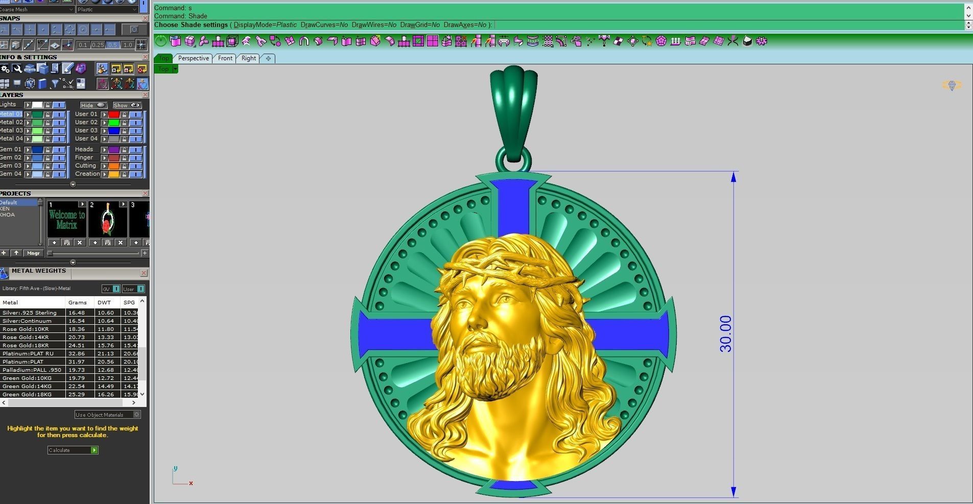 Jesus Head pendant 3D print model_6