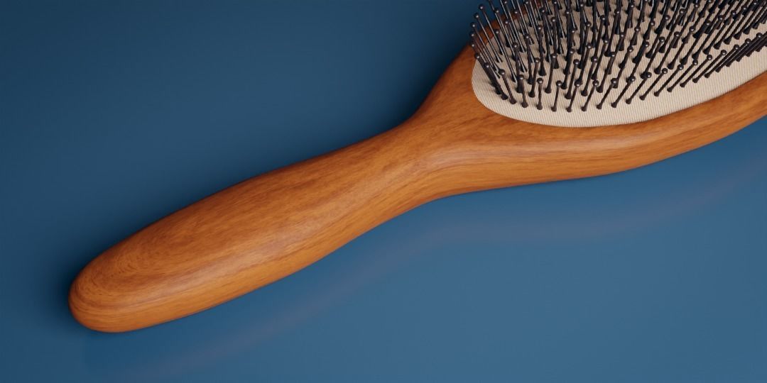 Synthetic Bristle Hair Brush Low-poly 3D model_15