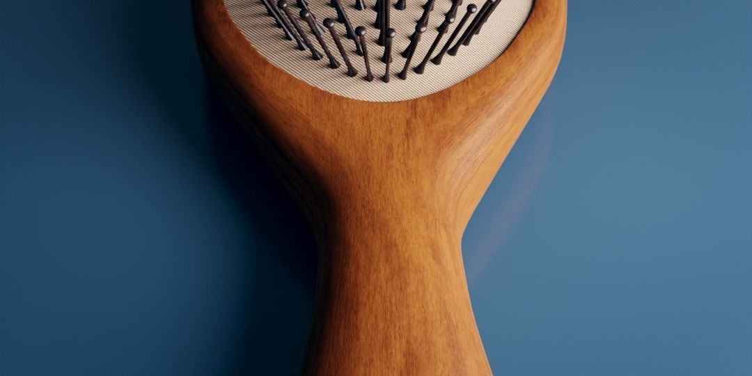 Synthetic Bristle Hair Brush Low-poly 3D model_16