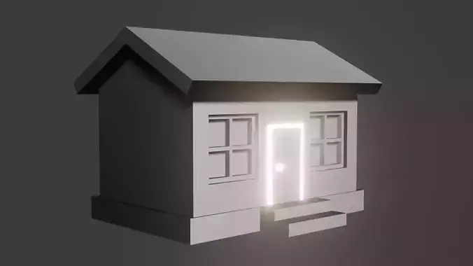 low poly house