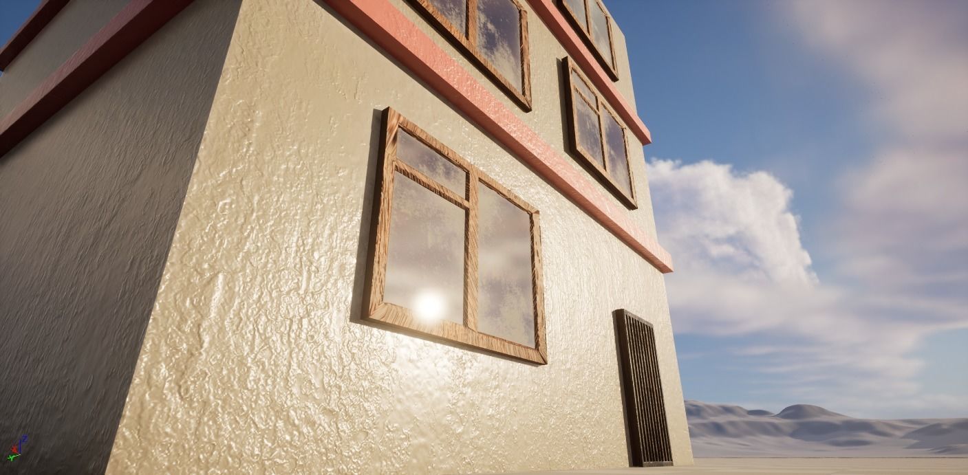 Small Town Building 5 Low-poly 3D model_2