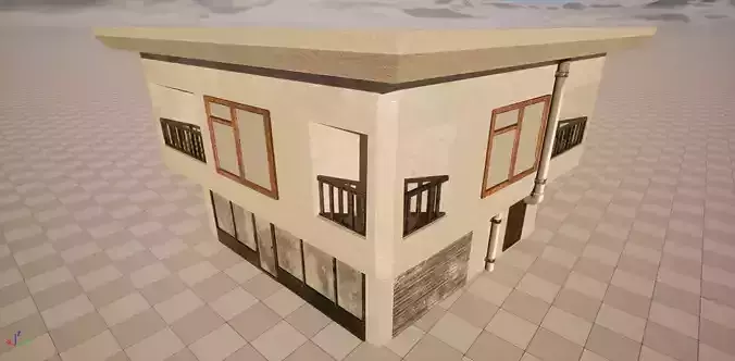 Small Town Building 4 Low-poly 3D model