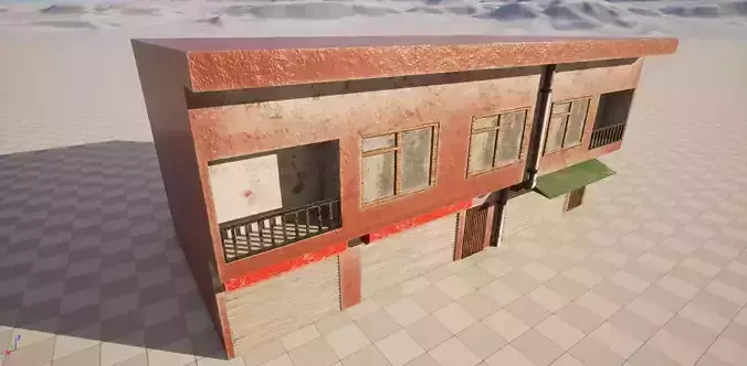 Small Town Building 3 Low-poly 3D model