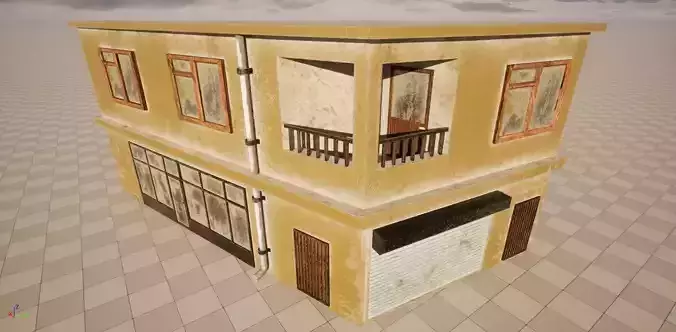Small Town Building 1 Low-poly 3D model