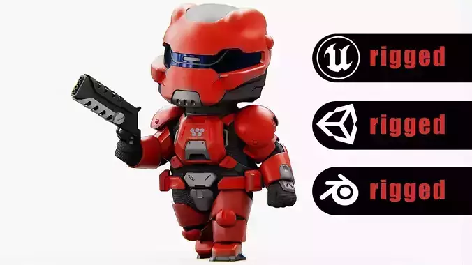 TOON TROOPER IGOR  Rigged for Unreal Engine - Unity - MIXAMO 