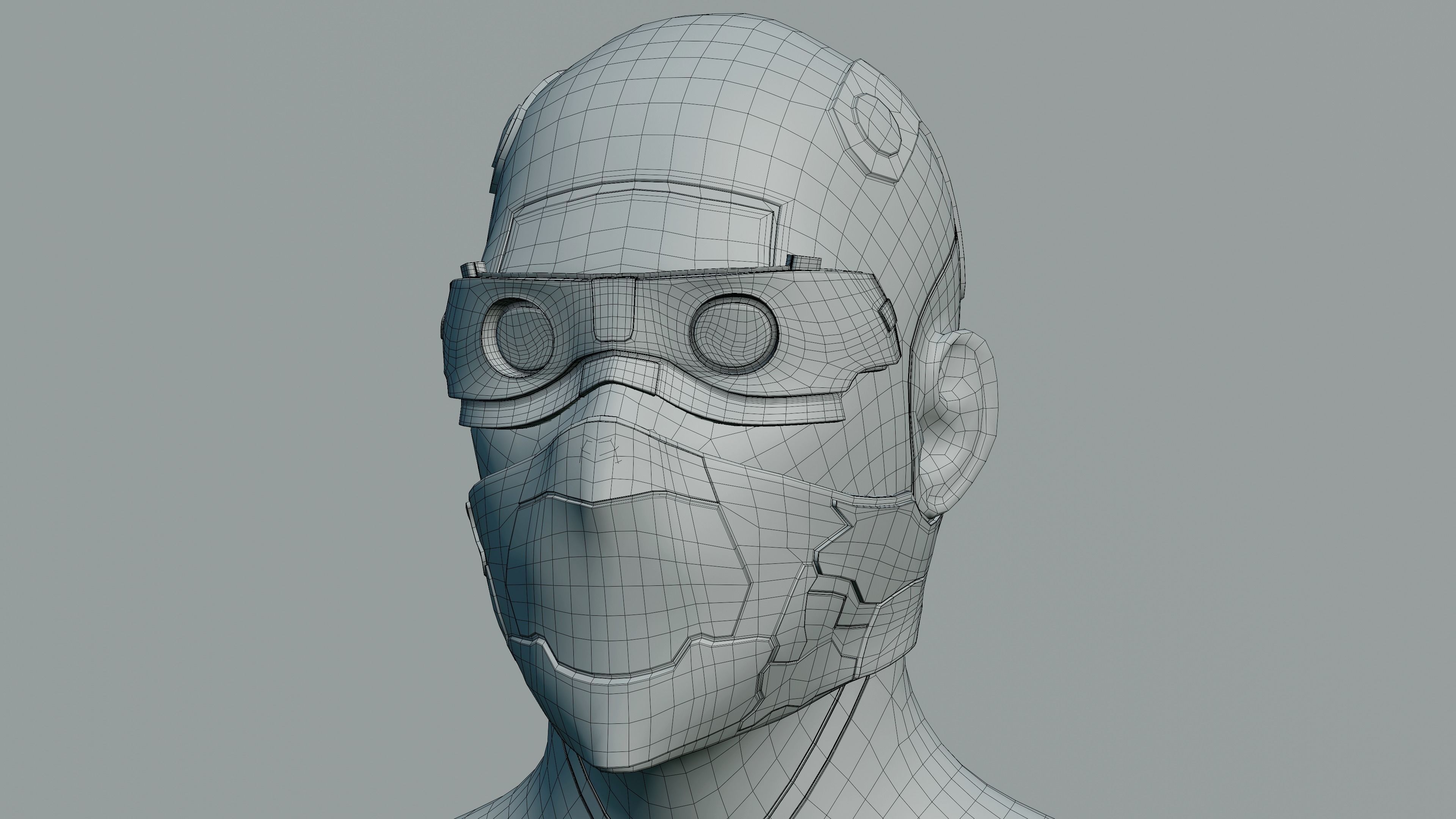 Cyberpunk Samurai Character Low-poly 3D model_16