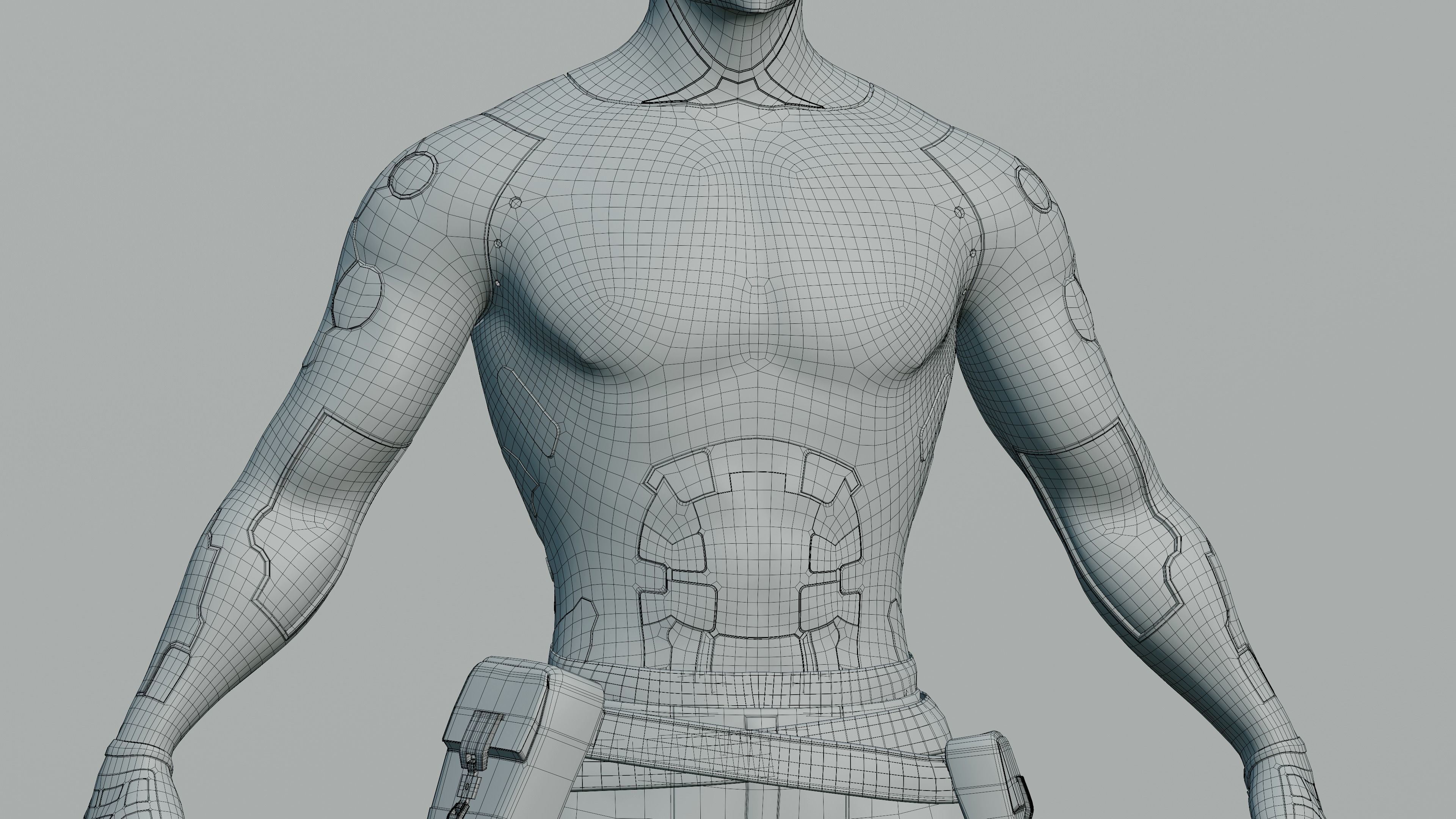 Cyberpunk Samurai Character Low-poly 3D model_13