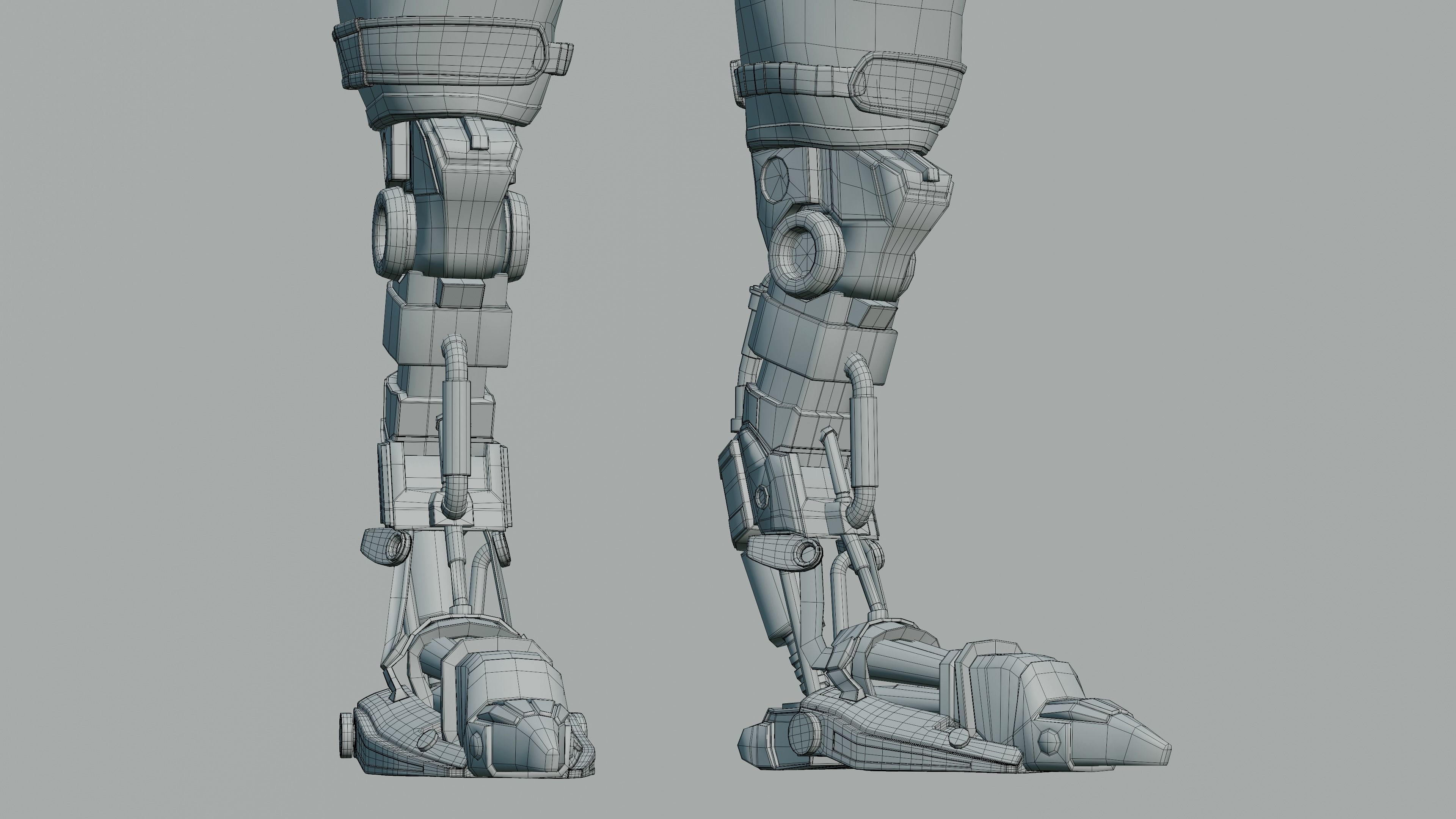 Cyberpunk Samurai Character Low-poly 3D model_12