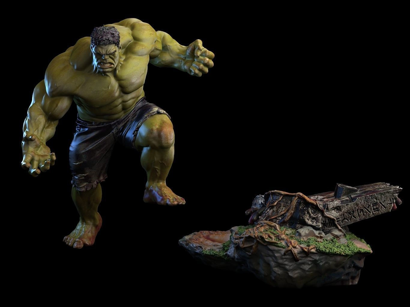 Hulk 3D Model Ready to Print STL 3D print model_9