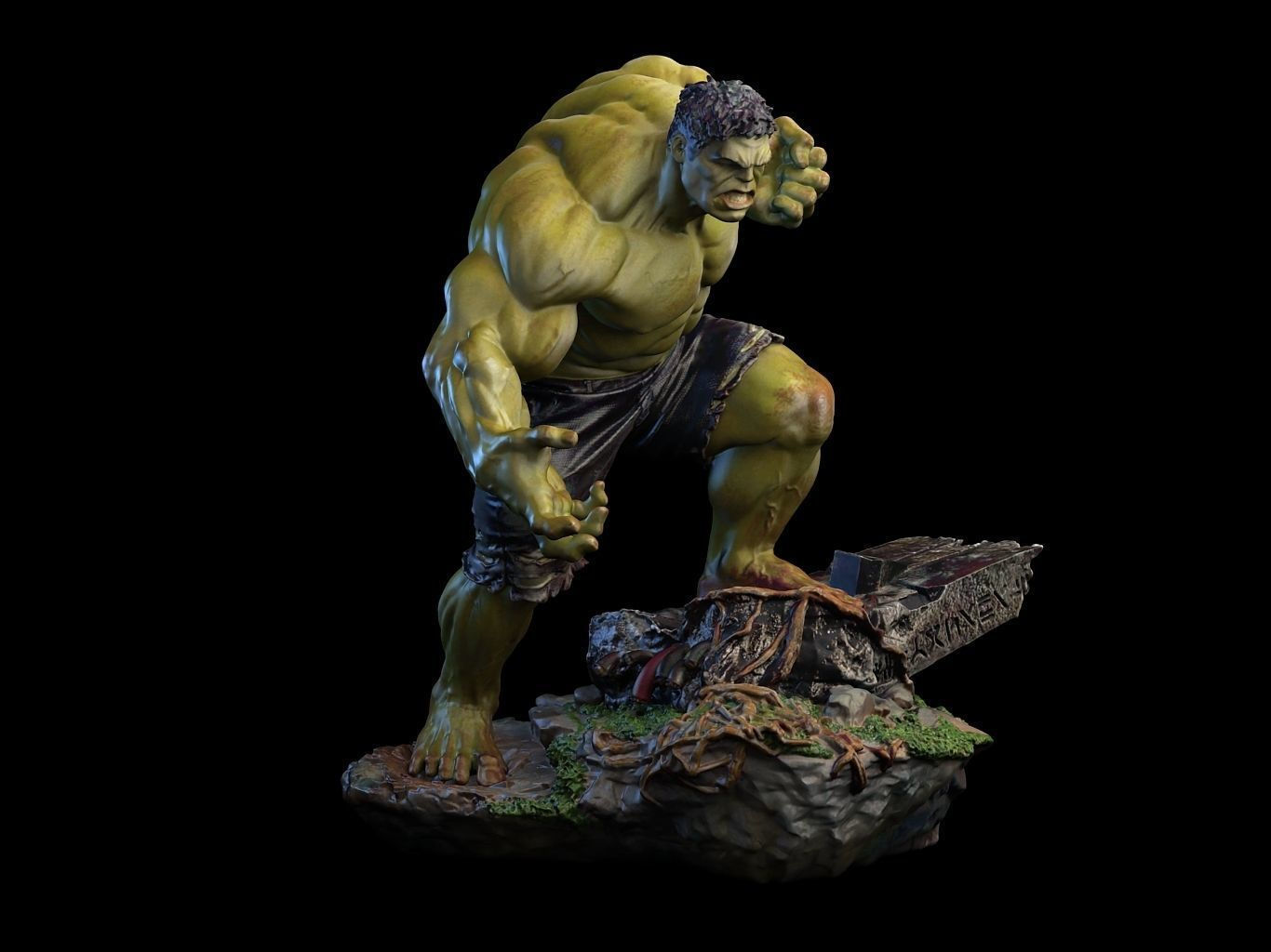 Hulk 3D Model Ready to Print STL 3D print model_1