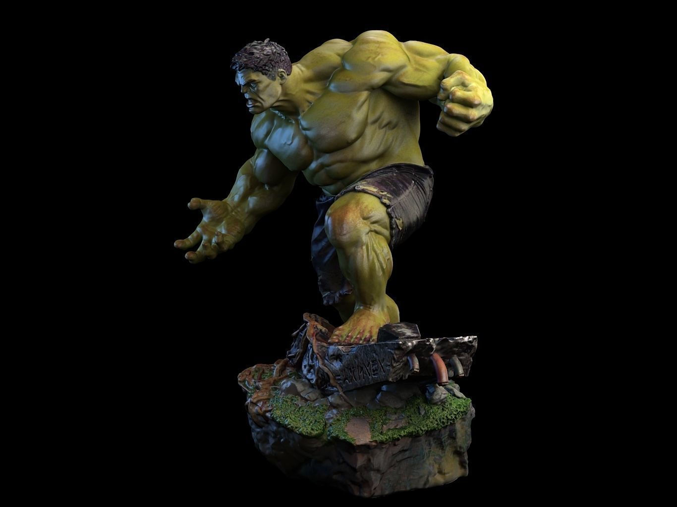 Hulk 3D Model Ready to Print STL 3D print model_7