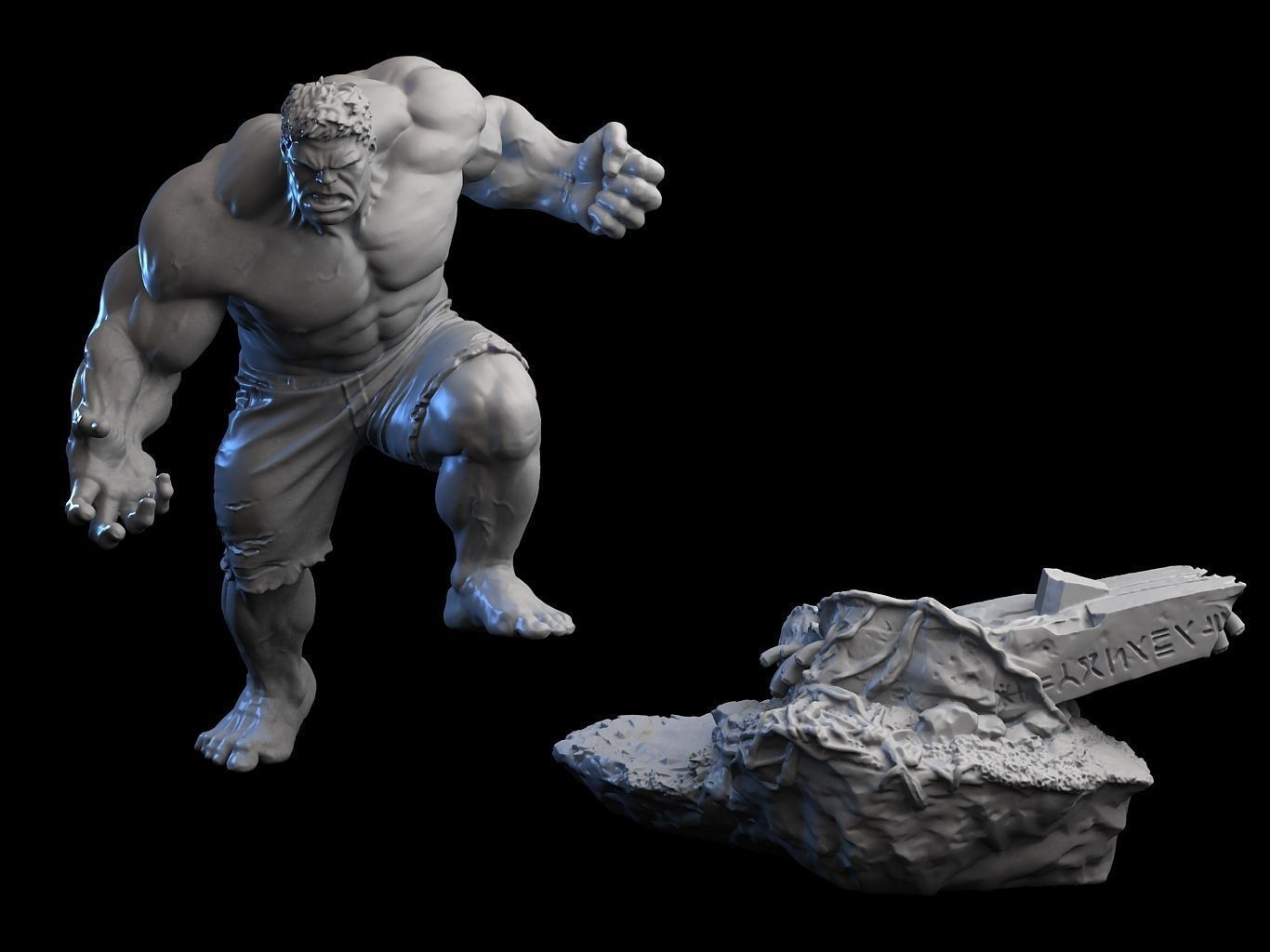 Hulk 3D Model Ready to Print STL 3D print model_11