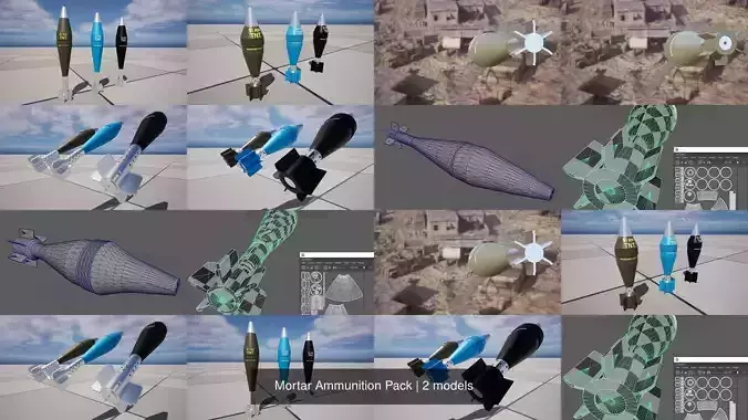 Mortar Ammunition Pack 3D Model Collection Mortar Ammunition Pack 3D Model Collection