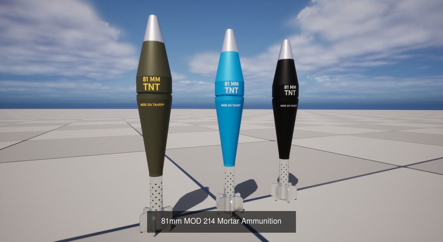 Mortar Ammunition Pack 3D Model Collection_3