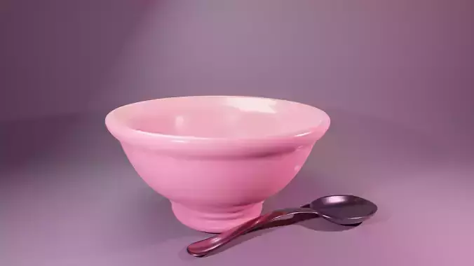 3D Bowl and Spoon