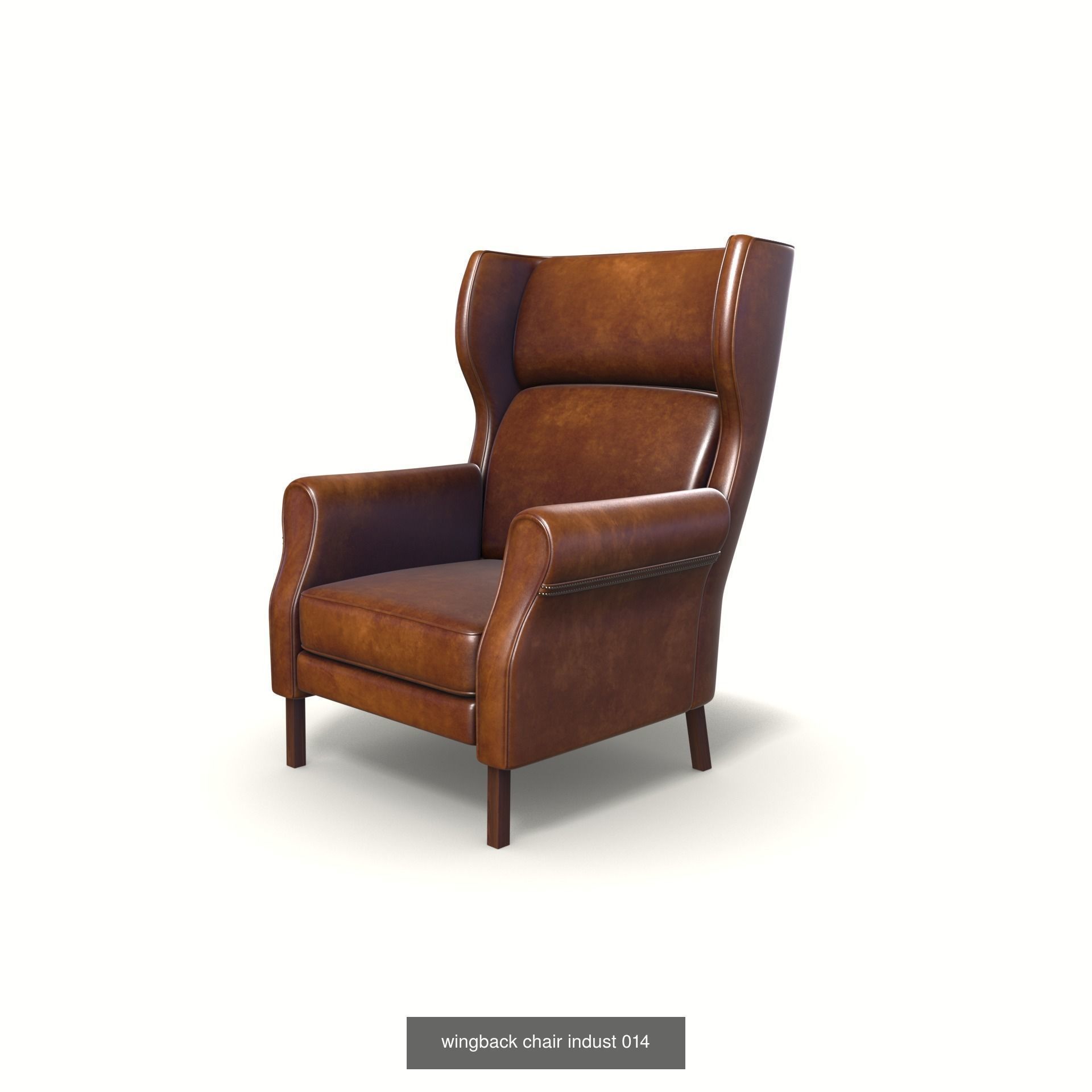 wingback chair indust  3D Model Collection_14