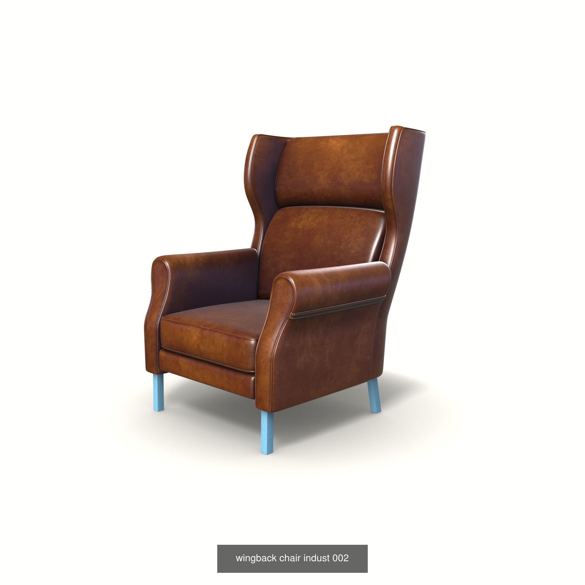 wingback chair indust  3D Model Collection_2