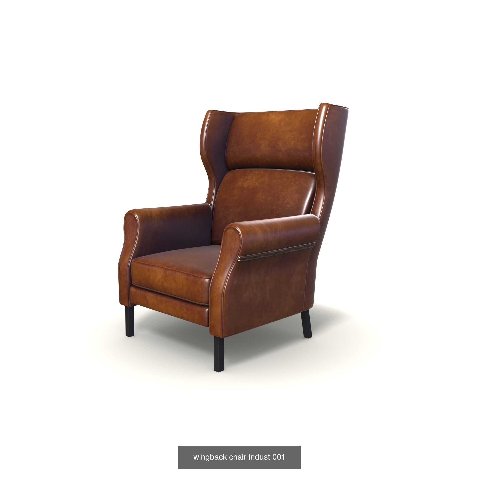 wingback chair indust  3D Model Collection_1