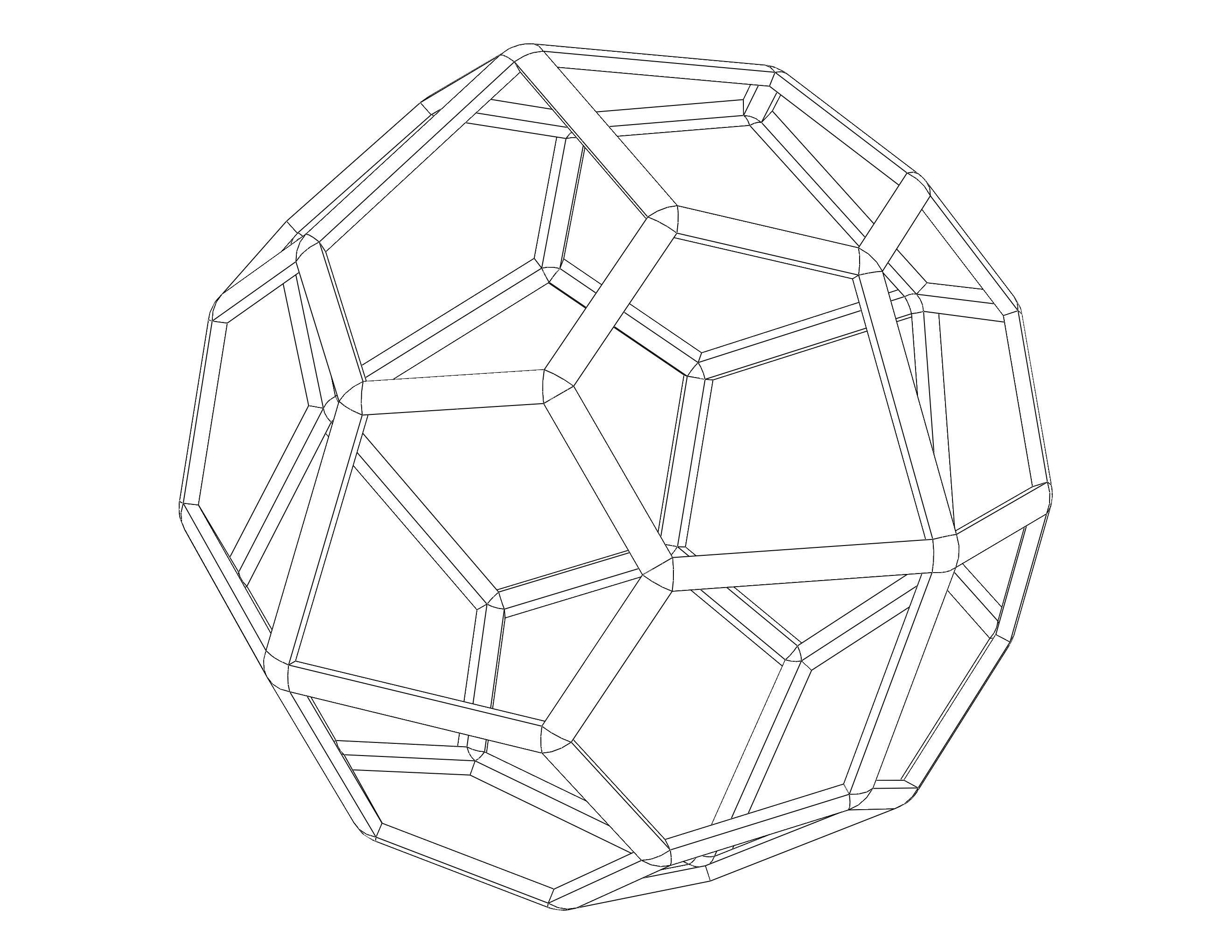 Wireframe Shape Pentagonal Icositetrahedron 3D print model_6
