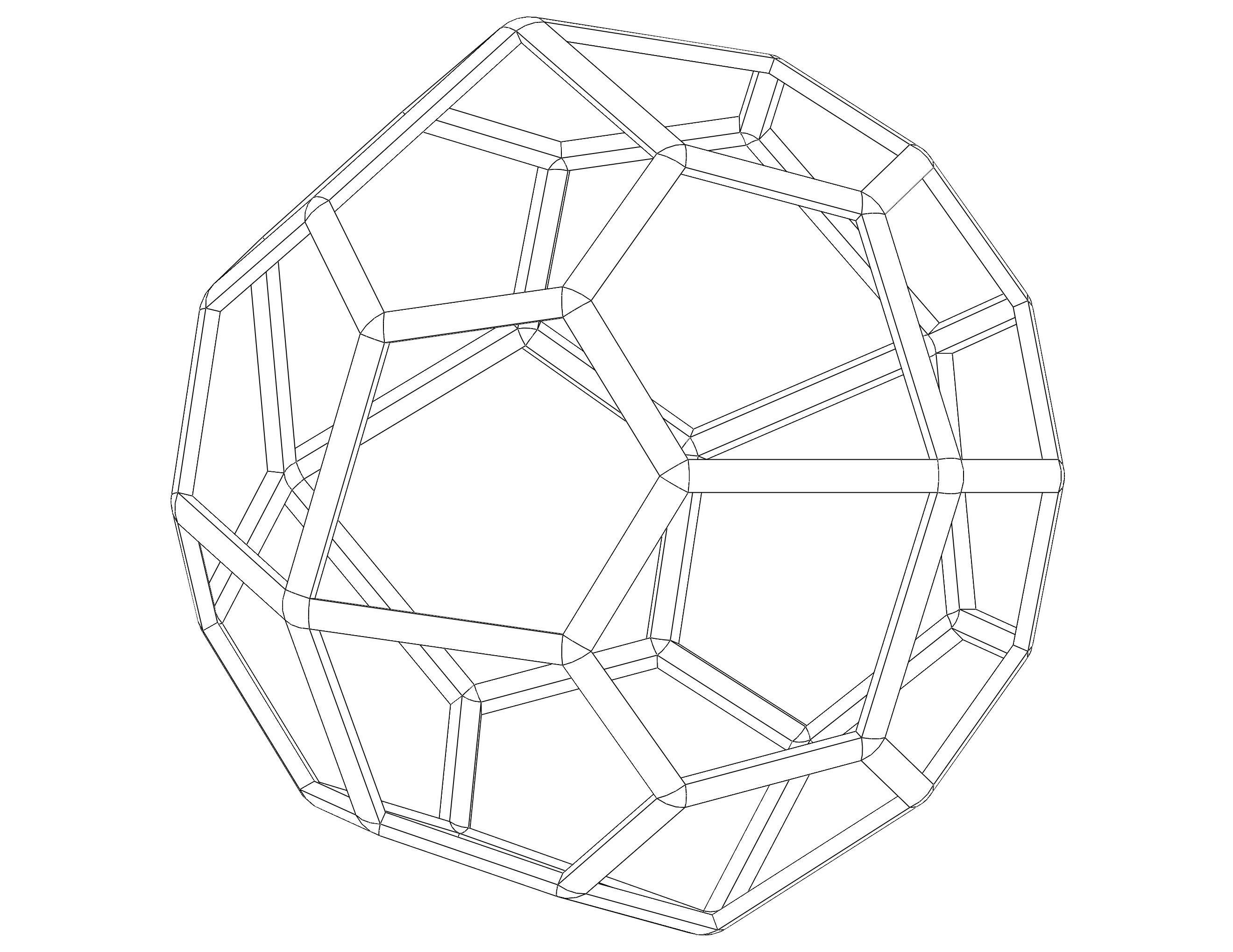 Wireframe Shape Pentagonal Icositetrahedron 3D print model_26