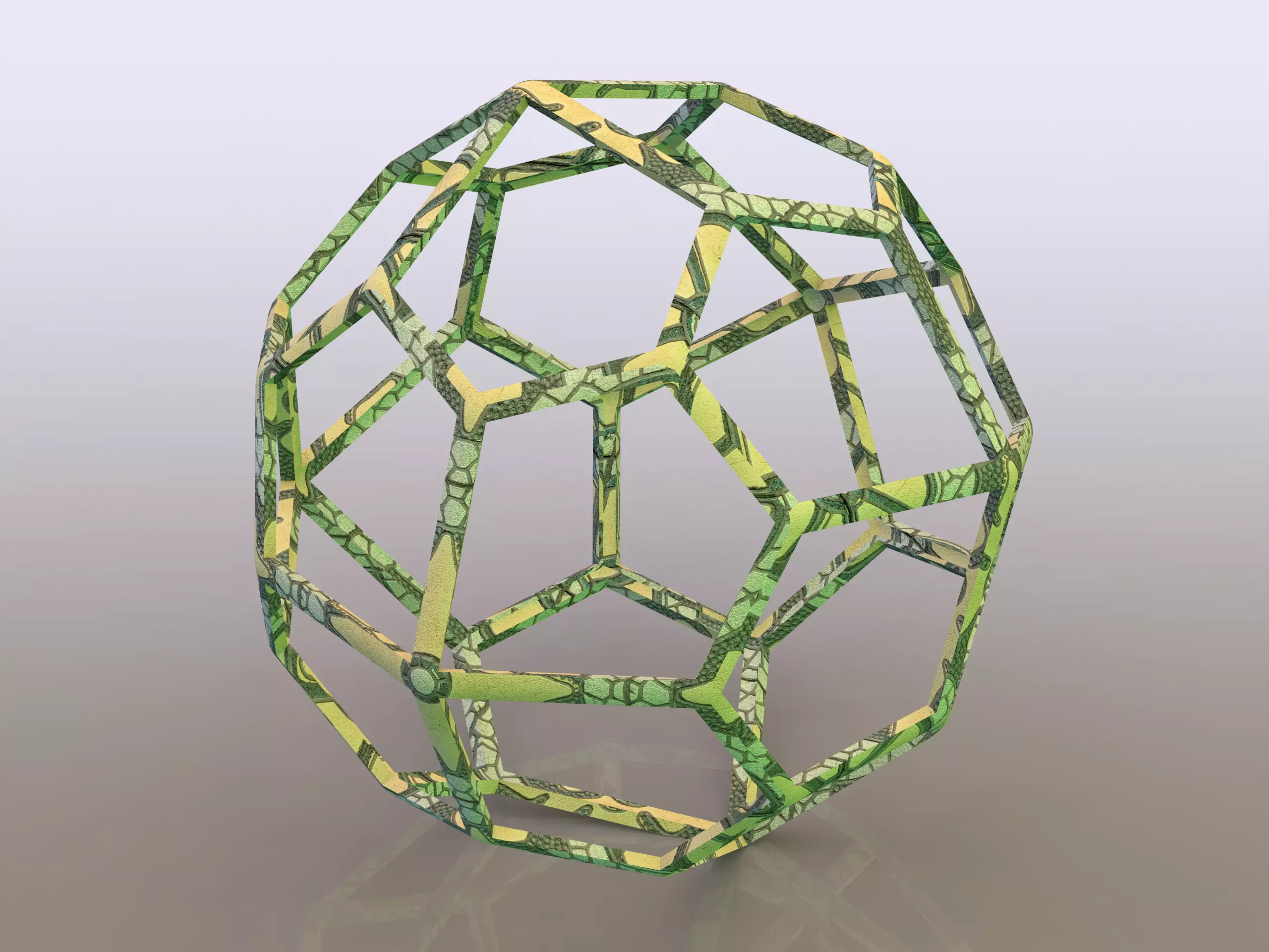 Wireframe Shape Pentagonal Icositetrahedron 3D print model_0
