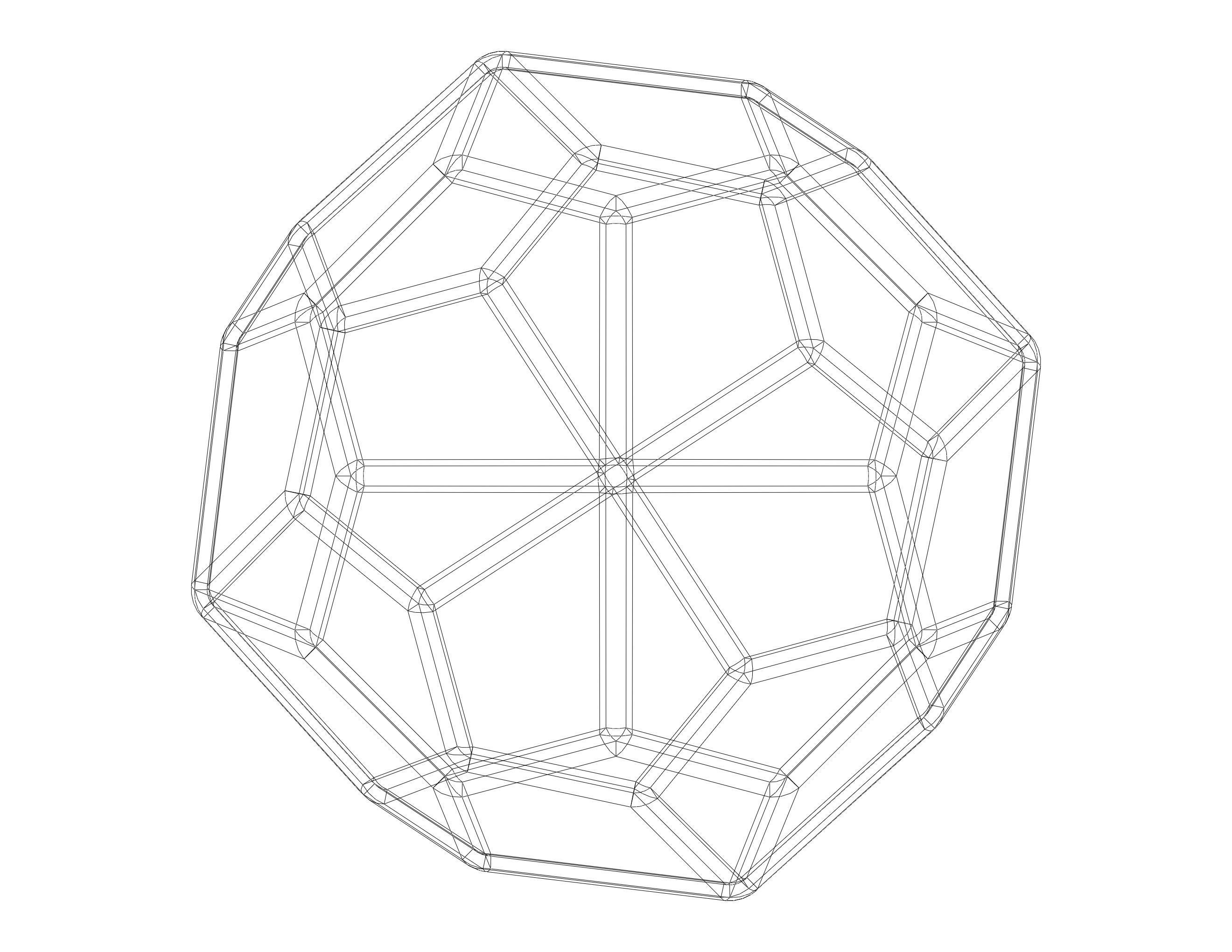 Wireframe Shape Pentagonal Icositetrahedron 3D print model_24