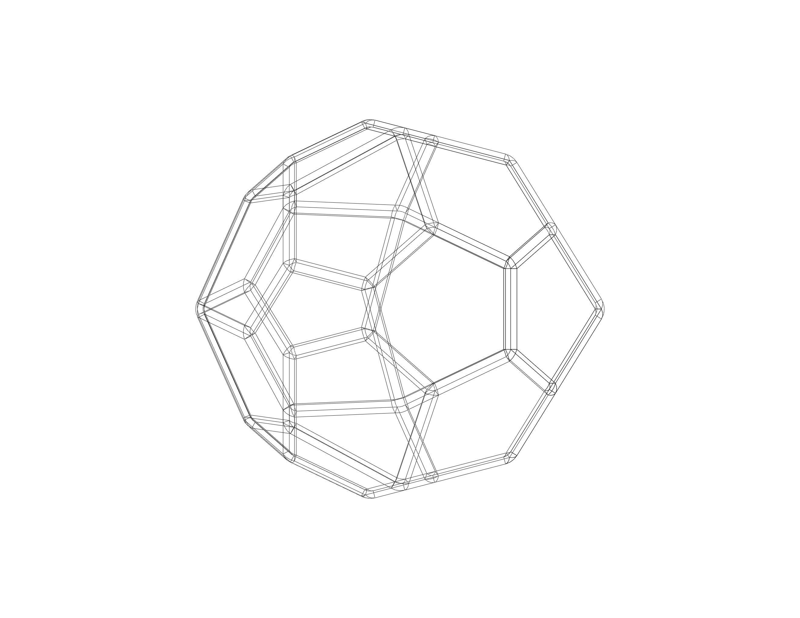 Wireframe Shape Pentagonal Icositetrahedron 3D print model_40