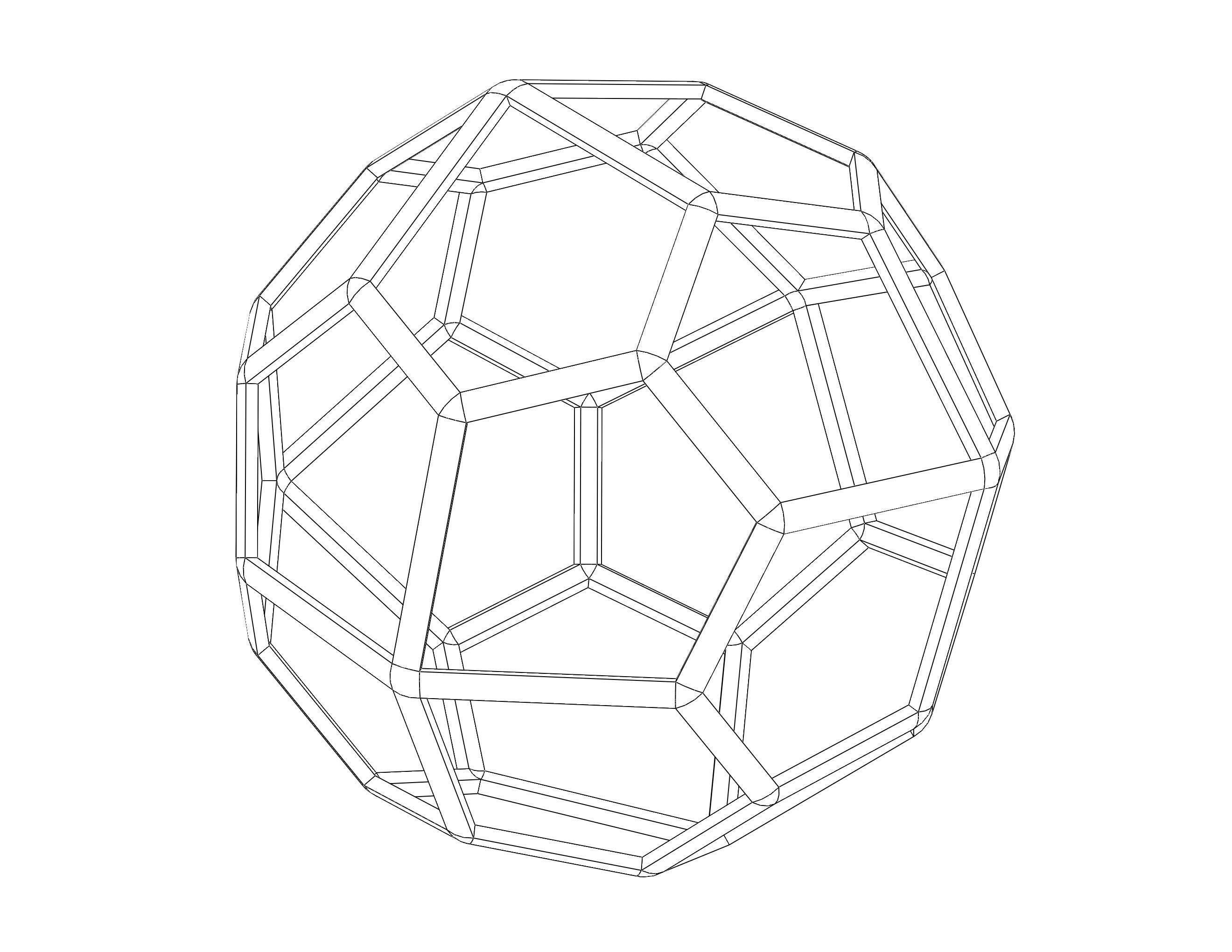 Wireframe Shape Pentagonal Icositetrahedron 3D print model_10