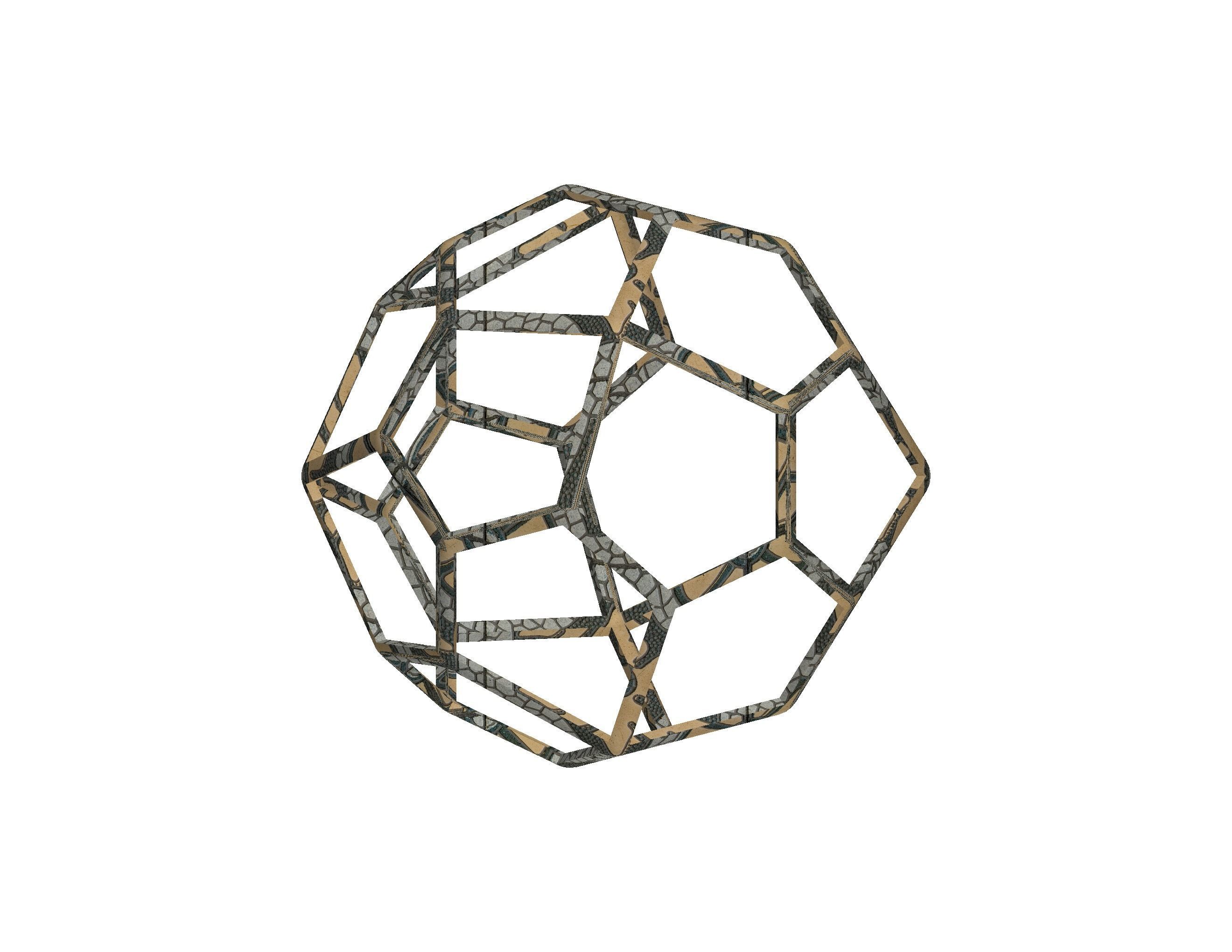 Wireframe Shape Pentagonal Icositetrahedron 3D print model_41