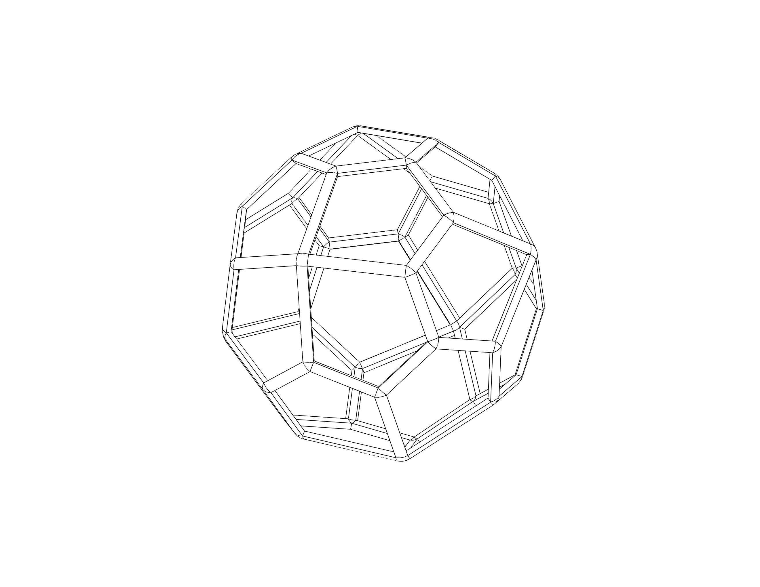Wireframe Shape Pentagonal Icositetrahedron 3D print model_30