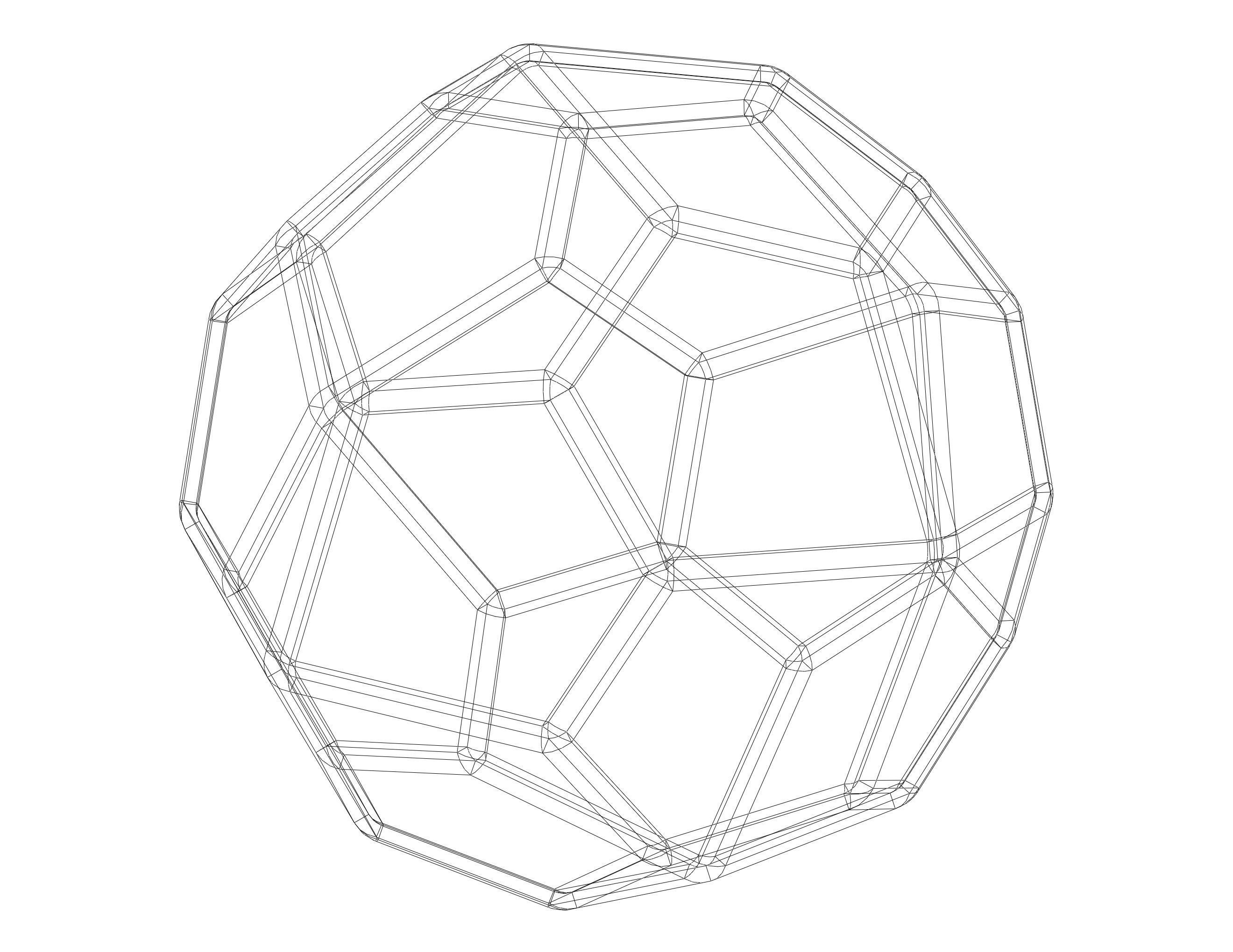 Wireframe Shape Pentagonal Icositetrahedron 3D print model_8
