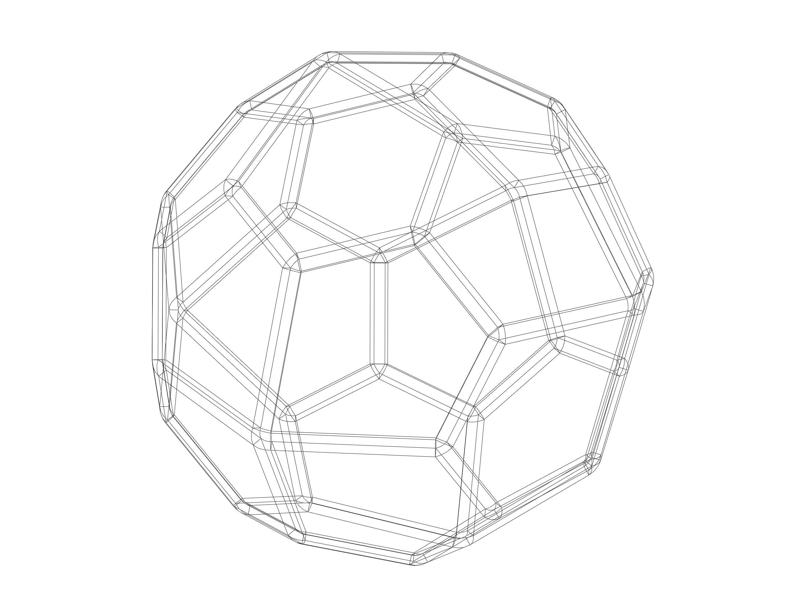 Wireframe Shape Pentagonal Icositetrahedron 3D print model_12