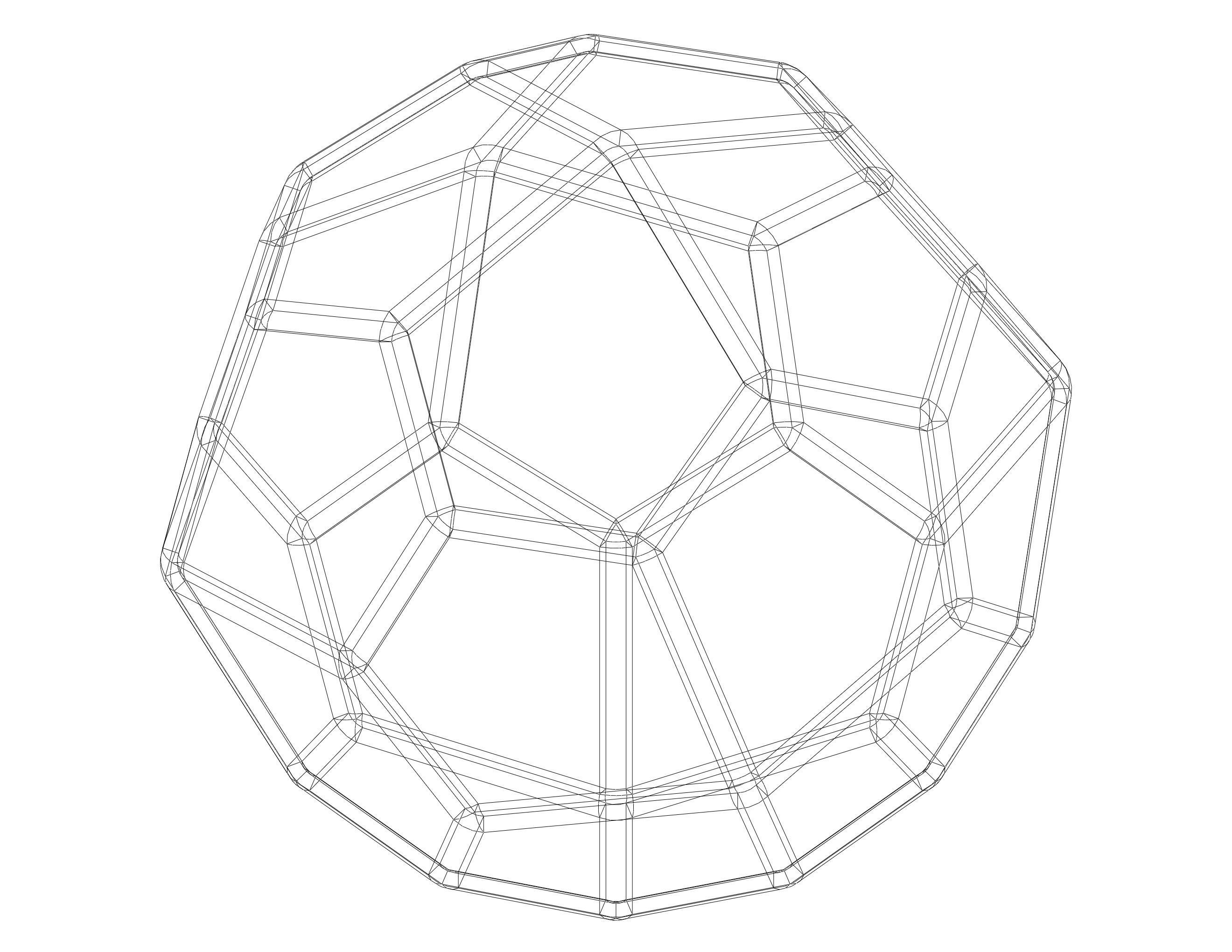 Wireframe Shape Pentagonal Icositetrahedron 3D print model_20