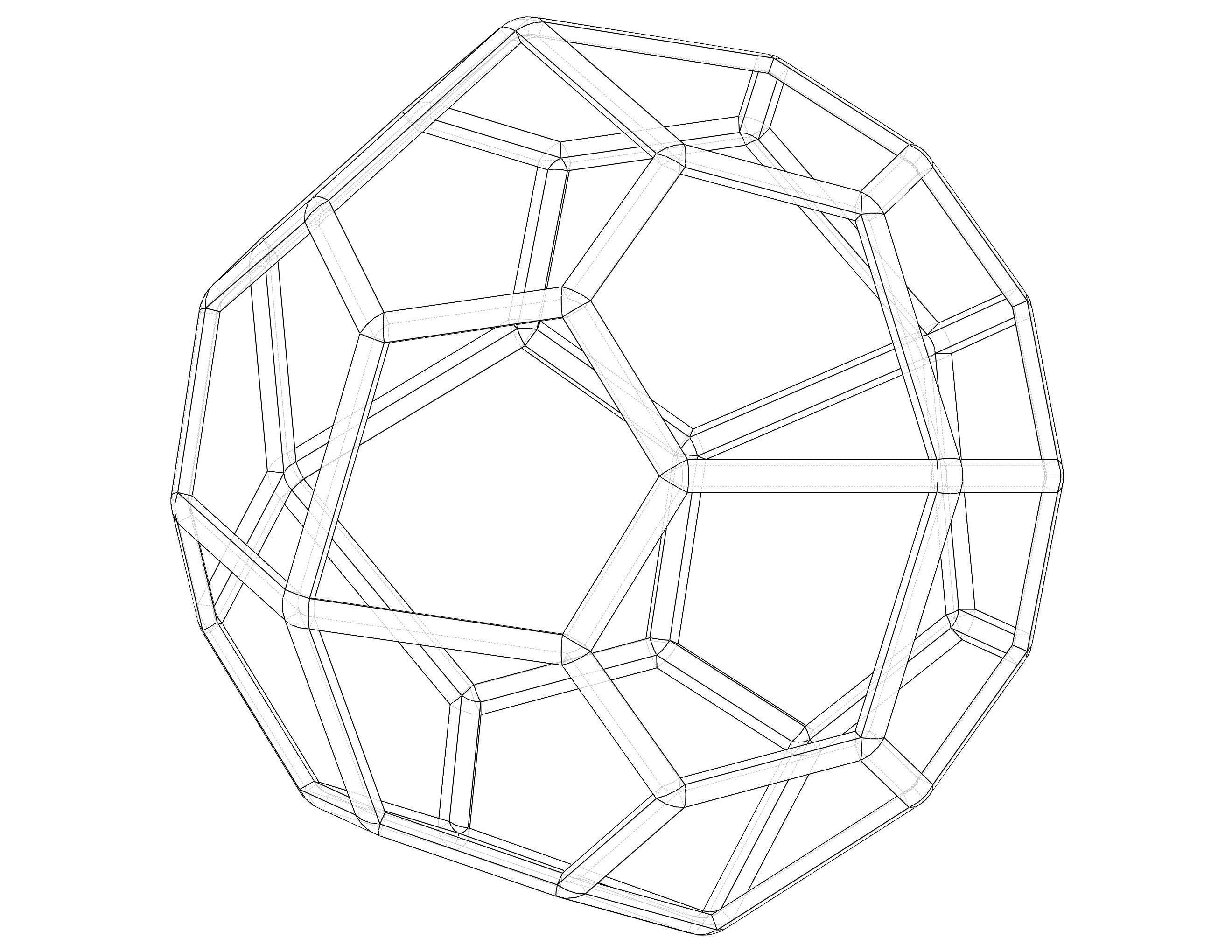 Wireframe Shape Pentagonal Icositetrahedron 3D print model_27