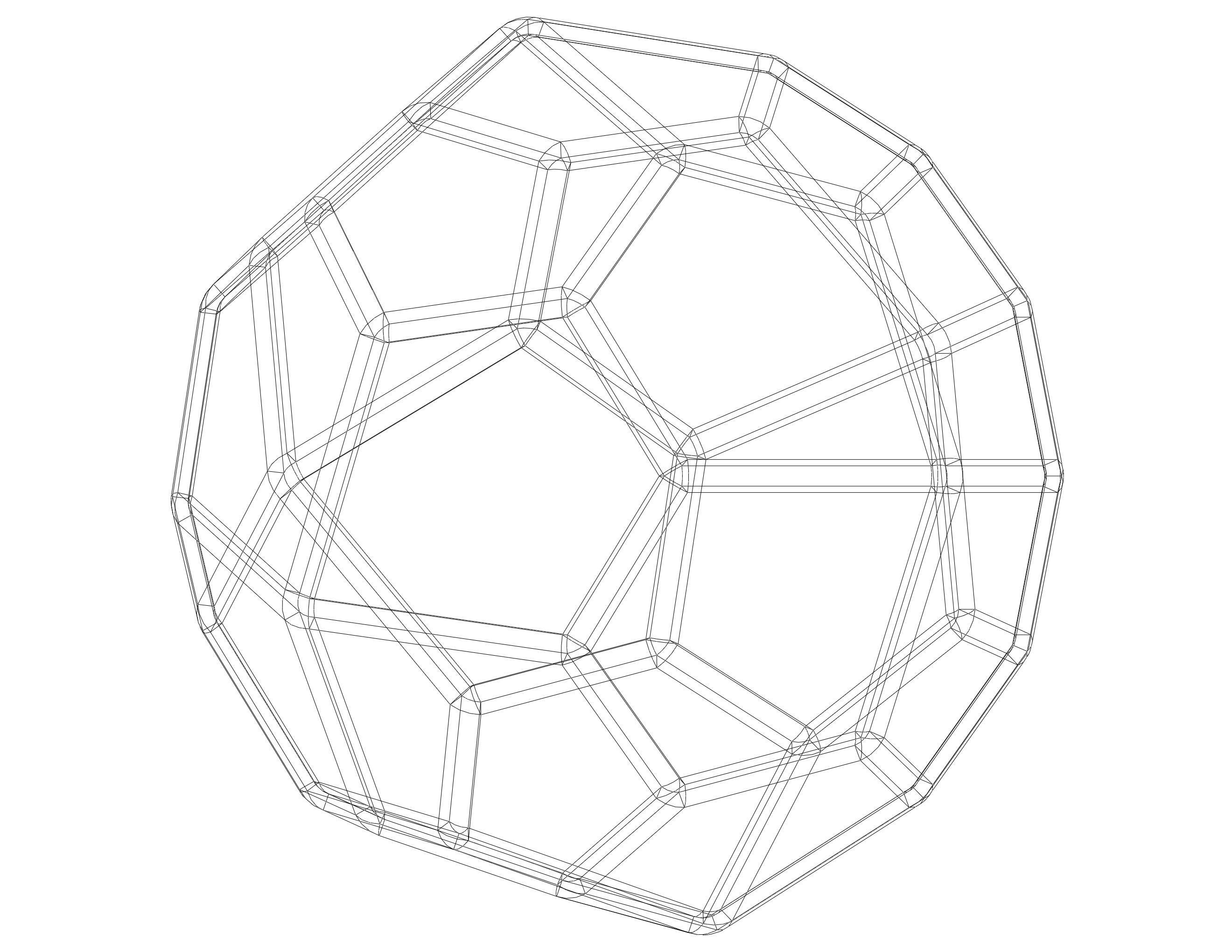 Wireframe Shape Pentagonal Icositetrahedron 3D print model_28