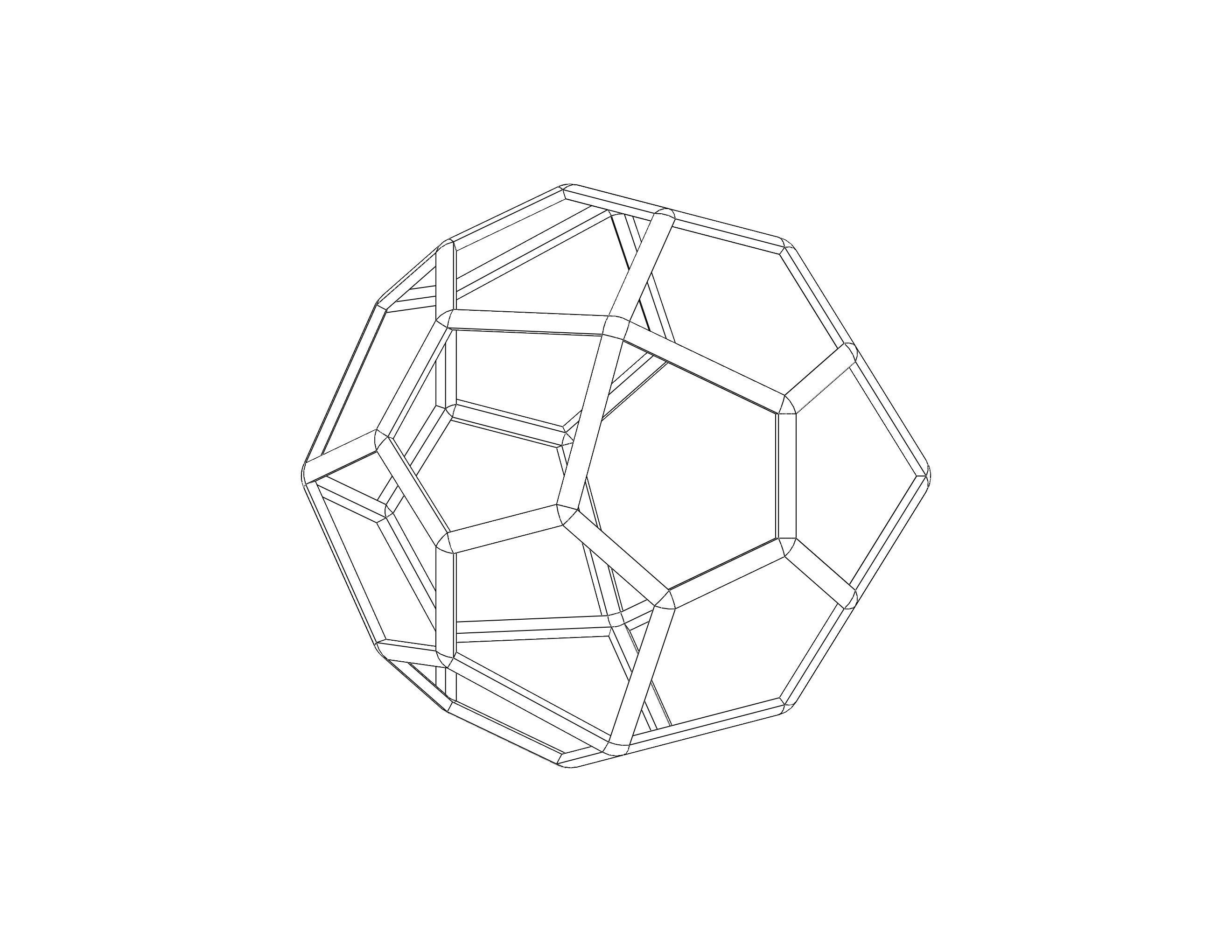 Wireframe Shape Pentagonal Icositetrahedron 3D print model_38
