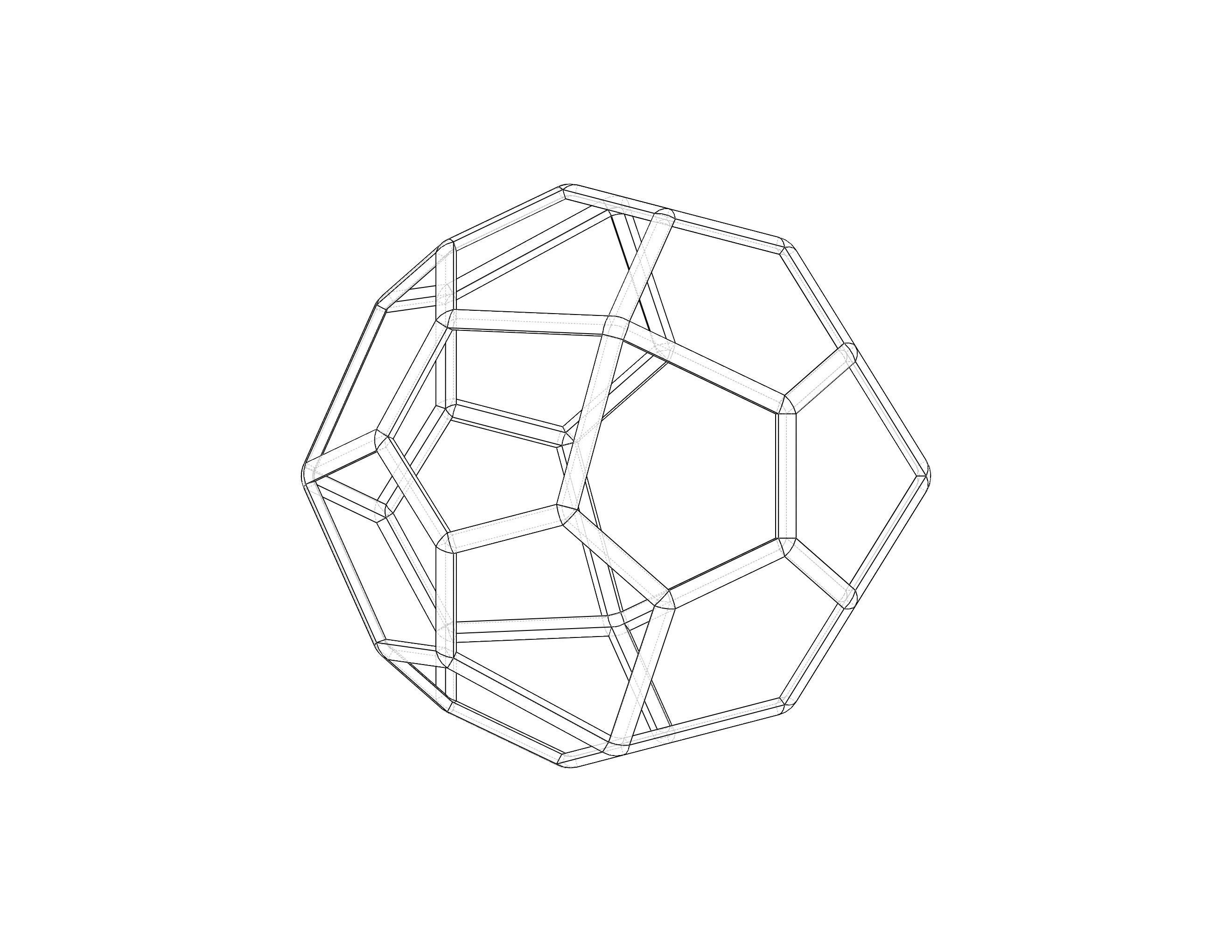 Wireframe Shape Pentagonal Icositetrahedron 3D print model_39