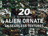 20 Seamless Sci-fi Patterns - Alien Ornate Texture | CGTrader